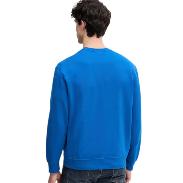 Calvin Klein - Ανδρική Μακρυμάνικη Φούτερ French Terry Woven Label Hoodie LV04RG269G-2ZU Μπλε LV04RG269G-2ZU