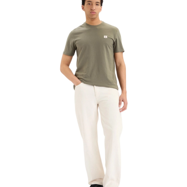 Calvin Klein - Ανδρικό T-shirt Cotton Badge Regular Fit LV04RC272G-LDY Λάδι LV04RC272G-LDY
