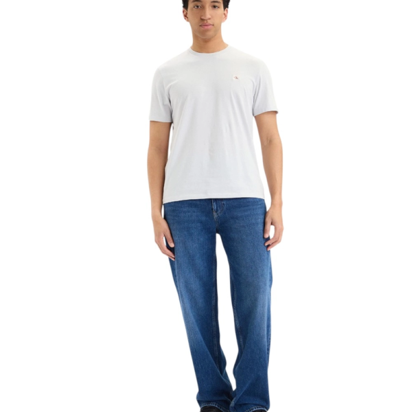Calvin Klein - Ανδρικό T-shirt Cotton Badge Regular Fit LV04RC272G-PSX Γκρι LV04RC272G-PSX