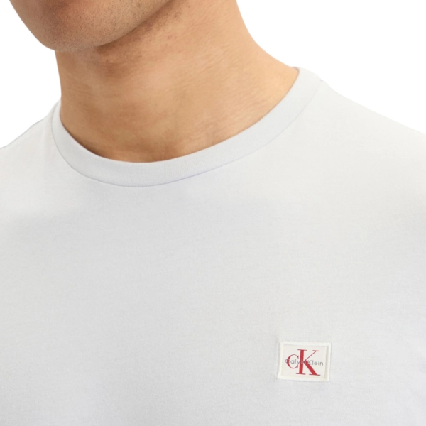 Calvin Klein - Ανδρικό T-shirt Cotton Badge Regular Fit LV04RC272G-PSX Γκρι LV04RC272G-PSX