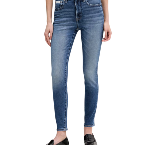 Calvin Klein - Γυναικείο Παντελόνι Jeans Mid Rise Skinny Indigo Station LV047G922G-3N9 Μπλε