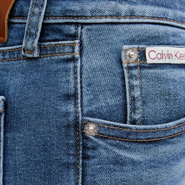 Calvin Klein - Γυναικείο Παντελόνι Jeans Mid Rise Skinny Indigo Station LV047G922G-3N9 Μπλε LV047G922G-3N9
