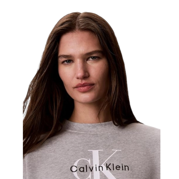 Calvin Klein - Γυναικείο Φούτερ Ls French Terry Monologo Crew LV047G823G-P79 Γκρι LV047G823G-P79