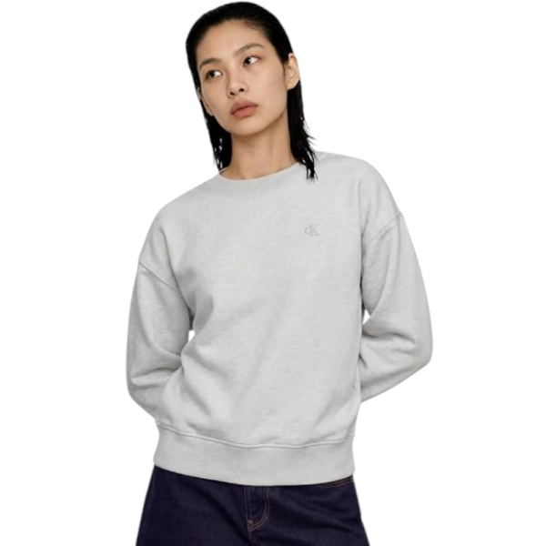 Calvin Klein - Γυναικείο Φούτερ Ls Rlxd Monogram French Terry Cr LV047F223G-P74 Γκρι LV047F223G-P74
