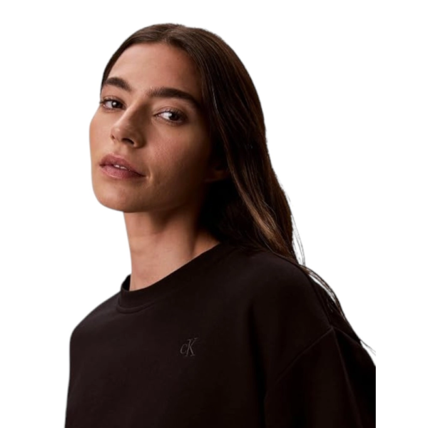 Calvin Klein - Γυναικείο Φούτερ Ls Rlxd Monogram French Terry Cr LV047F223G-UB1 Μαύρο LV047F223G-UB1