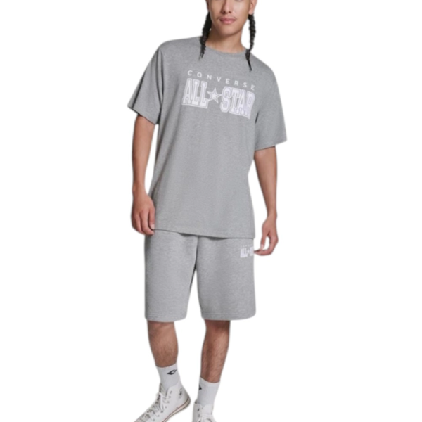 Converse - Ανδρικό T‑shirt All Star Tee CVM5T163-027 Γκρι CVM5T163-027