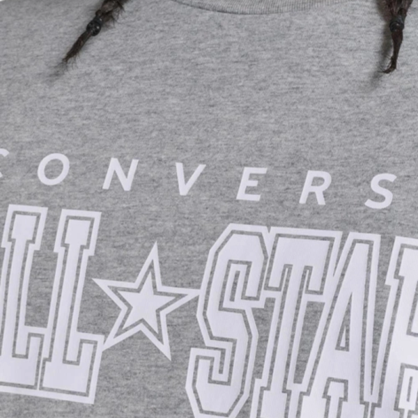 Converse - Ανδρικό T‑shirt All Star Tee CVM5T163-027 Γκρι CVM5T163-027