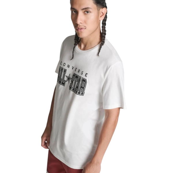 Converse - Ανδρικό T‑shirt All Star Tee CVM5T163-100 Λευκό CVM5T163-100