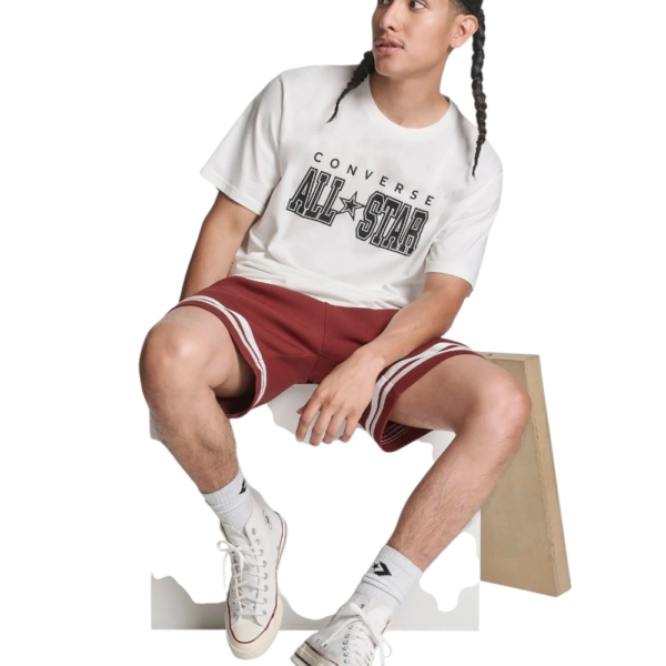 Converse - Ανδρικό T‑shirt All Star Tee CVM5T163-100 Λευκό CVM5T163-100