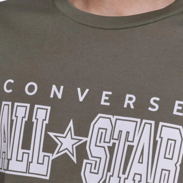 Converse - Ανδρικό T‑shirt All Star Tee CVM5T163-311 Λαδί CVM5T163-311