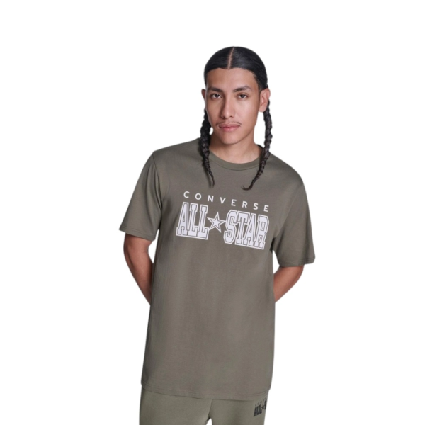 Converse - Ανδρικό T‑shirt All Star Tee CVM5T163-311 Λαδί