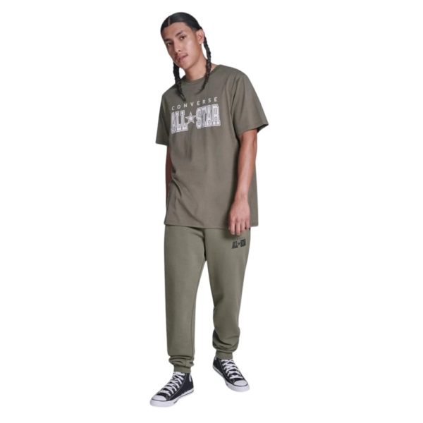 Converse - Ανδρικό T‑shirt All Star Tee CVM5T163-311 Λαδί CVM5T163-311