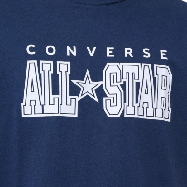 Converse - Ανδρικό T‑shirt All Star Tee CVM5T163-410 Μπλε CVM5T163-410