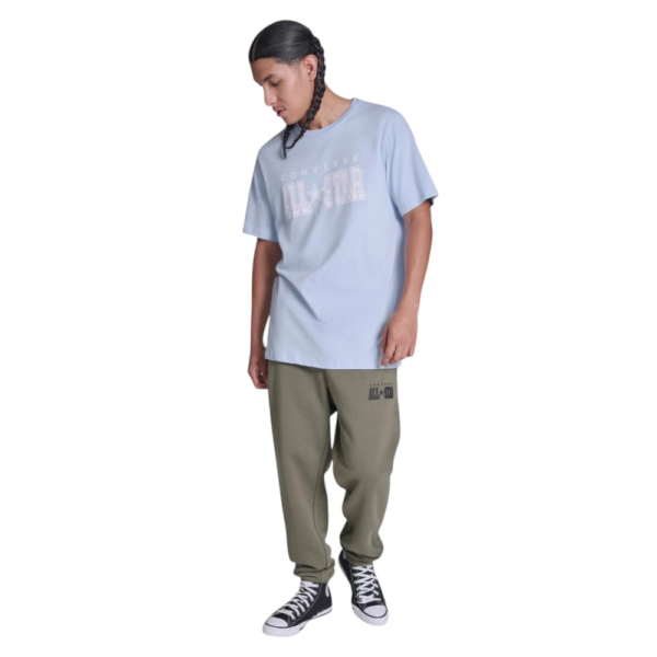 Converse - Ανδρικό T‑shirt All Star Tee CVM5T163-415 Γαλάζιο CVM5T163-415
