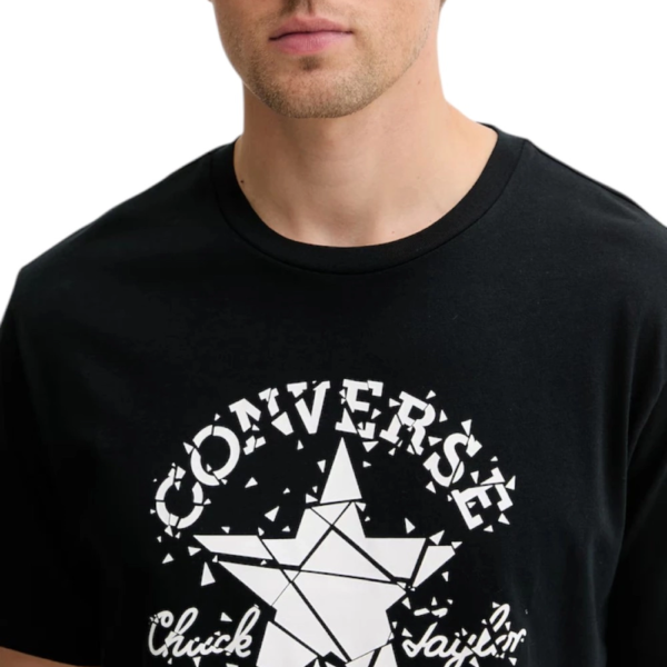 Converse - Ανδρικό T‑shirt Broken Glass CVM6T087-001 Μαύρο CVM6T087-001