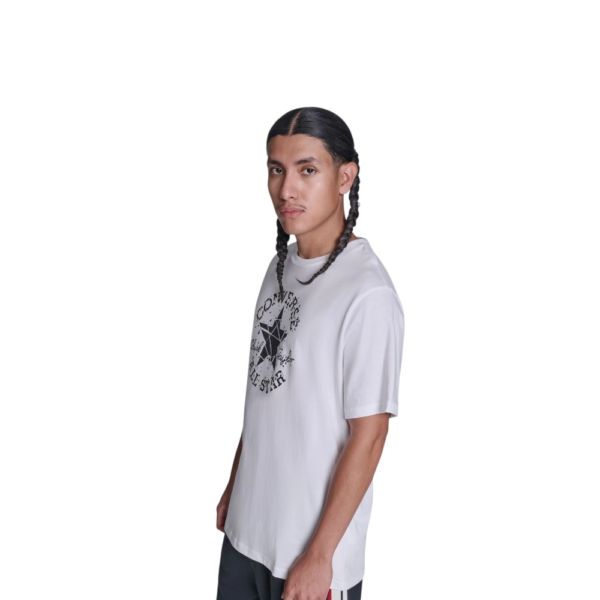 Converse - Ανδρικό T‑shirt Broken Glass CVM6T087-100 Λευκό CVM6T087-100