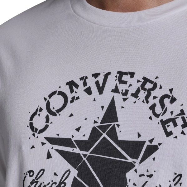 Converse - Ανδρικό T‑shirt Broken Glass CVM6T087-100 Λευκό CVM6T087-100
