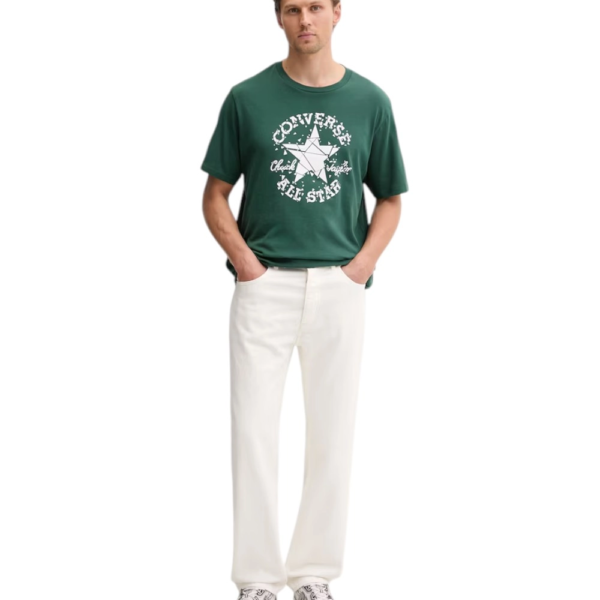 Converse - Ανδρικό T‑shirt Broken Glass CVM6T087-344 Πράσινο CVM6T087-344