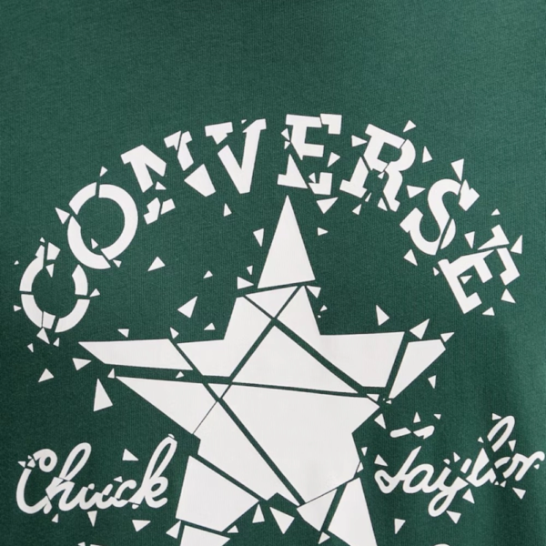 Converse - Ανδρικό T‑shirt Broken Glass CVM6T087-344 Πράσινο CVM6T087-344