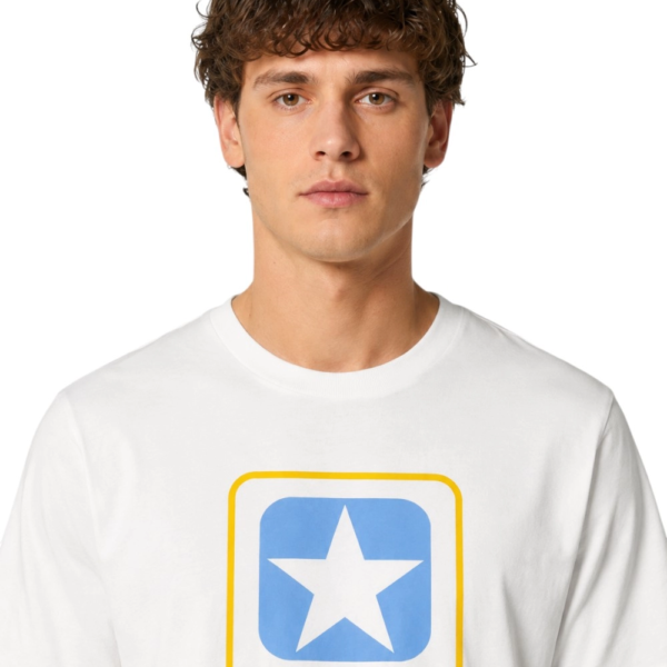 Converse - Ανδρικό T‑shirt Casual Box Logo CVM5T179-100 Λευκό CVM5T179-100