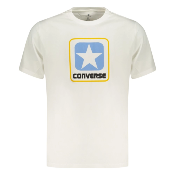 Converse - Ανδρικό T‑shirt Casual Box Logo CVM5T179-100 Λευκό CVM5T179-100