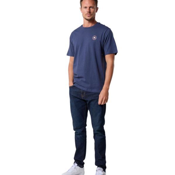 Converse - Ανδρικό T‑shirt Chuck Print Tee Standar Fit CVM5T565-410 Μπλε Ναυτικό CVM5T565-410