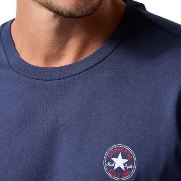Converse - Ανδρικό T‑shirt Chuck Print Tee Standar Fit CVM5T565-410 Μπλε Ναυτικό CVM5T565-410