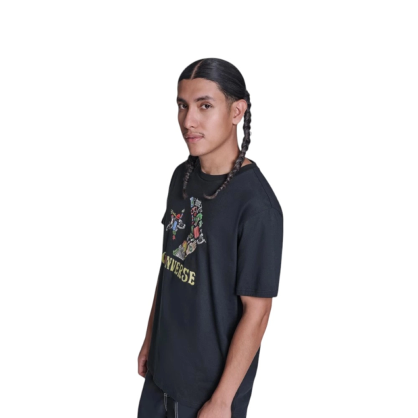 Converse - Ανδρικό T‑shirt Logo Star Chev SS Tee CVM6T098-001 Μαύρο CVM6T098-001