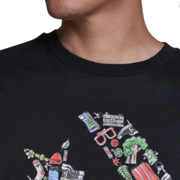 Converse - Ανδρικό T‑shirt Logo Star Chev SS Tee CVM6T098-001 Μαύρο CVM6T098-001