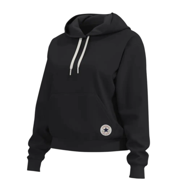 Converse - Γυναικεία Μπλούζα Φούτερ Chuck Taylor Patch CVW6H117-001 Μαύρο CVW6H117-001