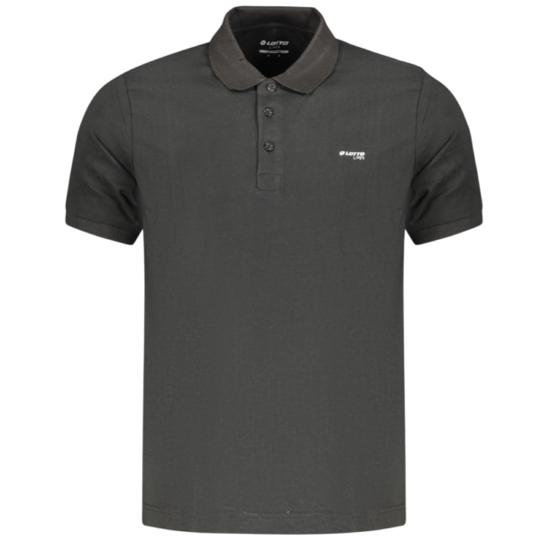 Lotto - Ανδρικό Κοντομάνικο Αθλητικό T-Shirt Polo Athletic Casual LO61520M-0002 Μαύρο LO61520M-0002