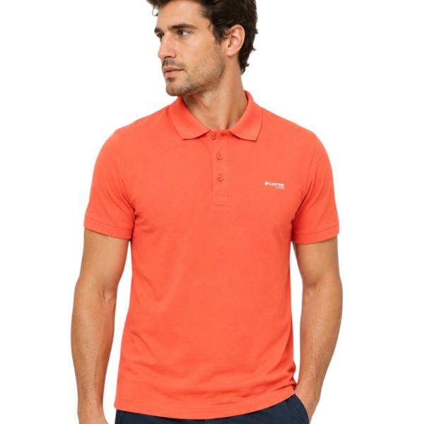 Lotto - Ανδρικό Κοντομάνικο Αθλητικό T-Shirt Polo Athletic Casual LO61520M-1549 Κόκκινο
