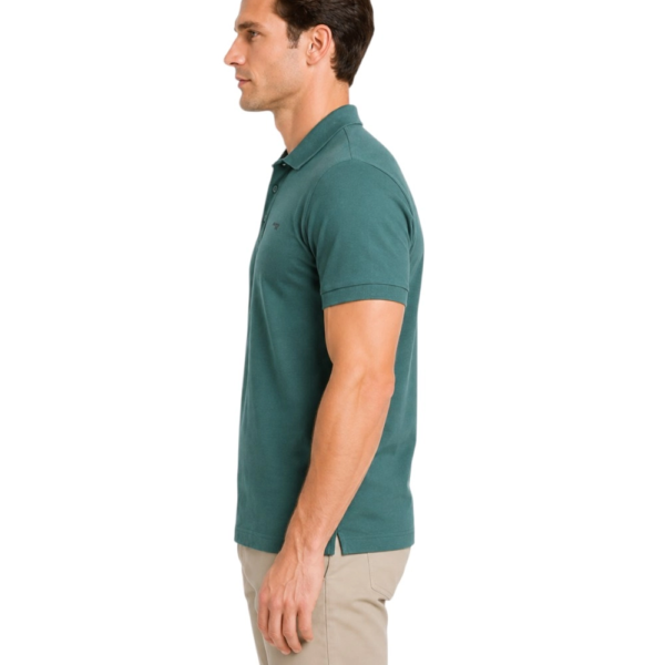 Lotto - Ανδρικό Κοντομάνικο Αθλητικό T-Shirt Polo Athletic Casual LO61520M-5320 Πράσινο Σκούρο LO61520M-5320