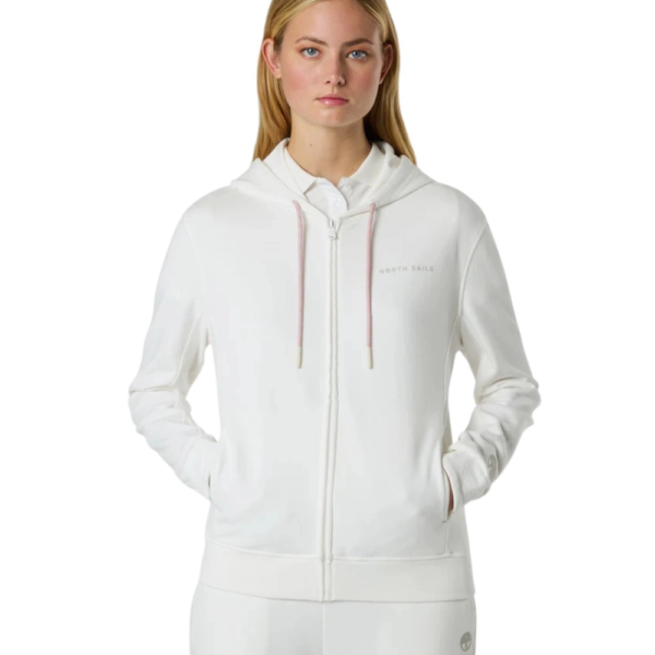North Sails- French Terry zipper 091241-000-0105 Λευκό 091241-000-0105