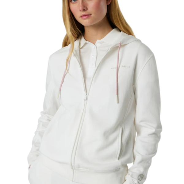 North Sails- French Terry zipper 091241-000-0105 Λευκό 091241-000-0105