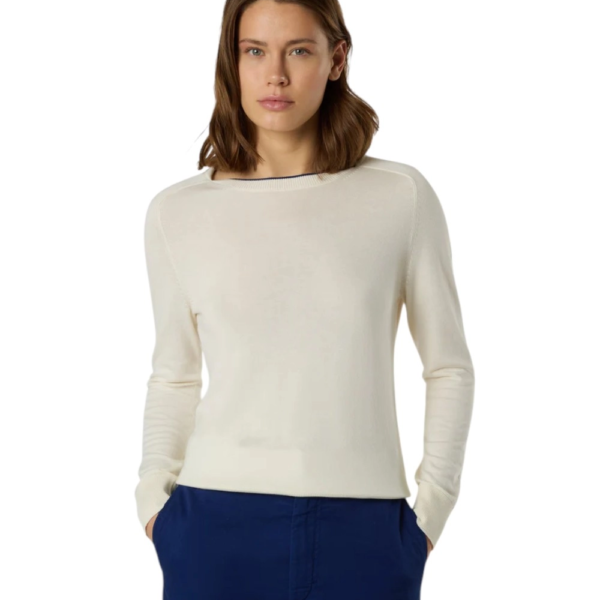 North Sails- Γυναικεία Μπλούζα Πουλόβερ Viscose 095535-000-0105 Λευκό
