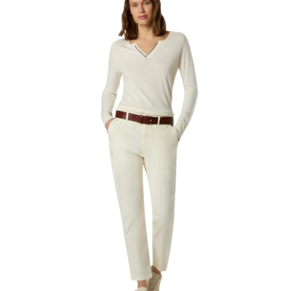 North Sails- Γυναικεία Μπλούζα Πουλόβερ Viscose Cotton 095536-000-0105 Λευκό 095536-000-0105