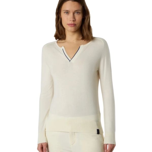 North Sails- Γυναικεία Μπλούζα Πουλόβερ Viscose Cotton 095536-000-0105 Λευκό 095536-000-0105