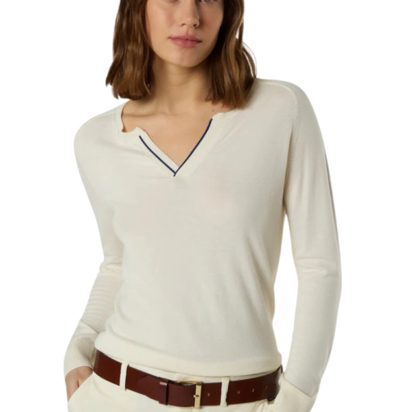 North Sails- Γυναικεία Μπλούζα Πουλόβερ Viscose Cotton 095536-000-0105 Λευκό 095536-000-0105