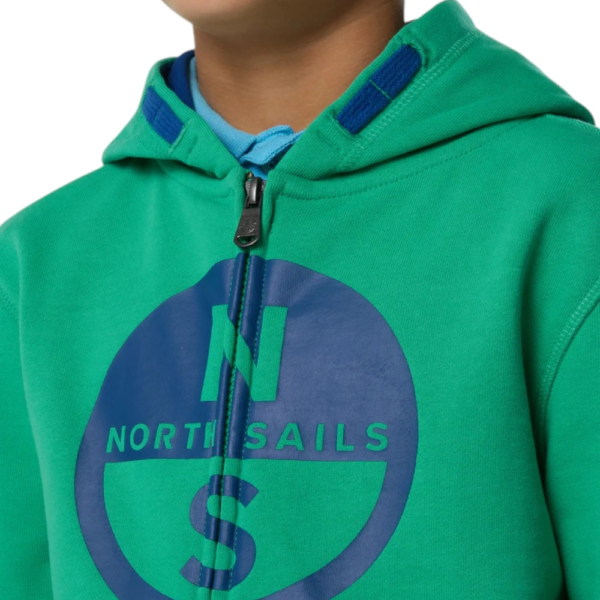 North Sails - Παιδική Ζακέτα Φούτερ με Κουκούλα 792091-000-0412 Πράσινο 792091-000-0412