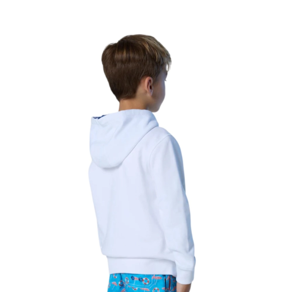 North Sails - Παιδική Ζακέτα Φούτερ με Κουκούλα 792092-000-0101 Λευκό 792092-000-0101