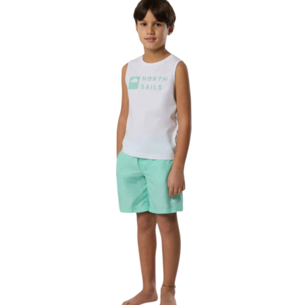 North Sails - Παιδικό Αμάνικο Μπλουζάκι Τank Τop 795228-000-0101 Λευκό 795228-000-0101