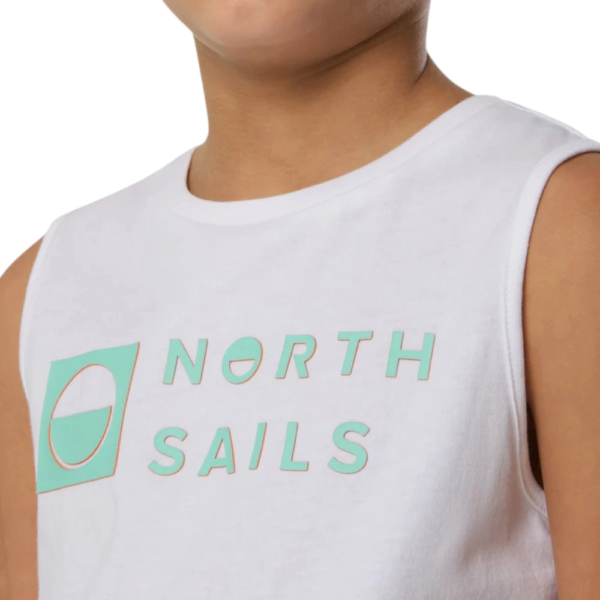North Sails - Παιδικό Αμάνικο Μπλουζάκι Τank Τop 795228-000-0101 Λευκό 795228-000-0101