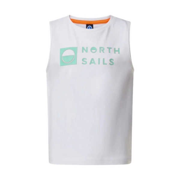 North Sails - Παιδικό Αμάνικο Μπλουζάκι Τank Τop 795228-000-0101 Λευκό