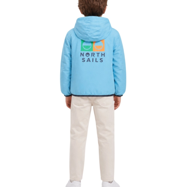 North Sails - Παιδικό Αντιανεμικό Μπουφάν Διπλής Όψεως 701523-000-0802 Μπλε Ναυτικό/Σιελ 701523-000-0802