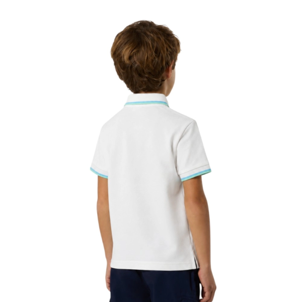 North Sails - Παιδικό Κοντομάνικο Μπλουζάκι Polo Logo Patch 794490-000-0101 Λευκό 794490-000-0101