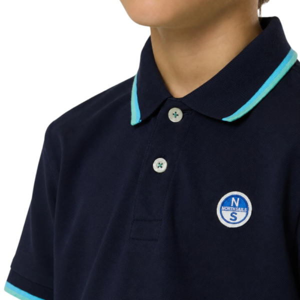 North Sails - Παιδικό Κοντομάνικο Μπλουζάκι Polo Logo Patch 794490-000-0802 Μπλε Ναυτικό 794490-000-0802