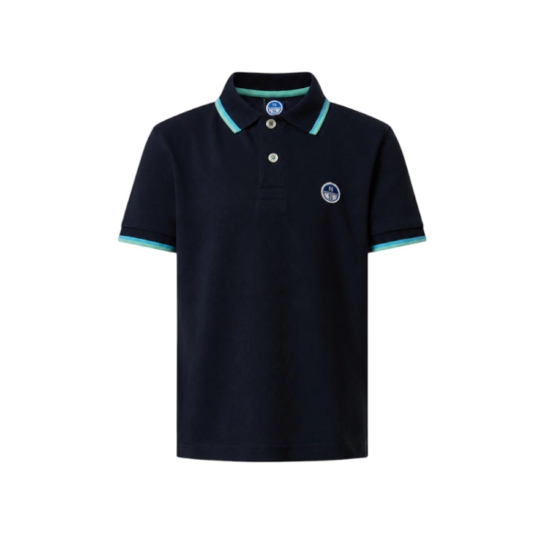 North Sails - Παιδικό Κοντομάνικο Μπλουζάκι Polo Logo Patch 794490-000-0802 Μπλε Ναυτικό