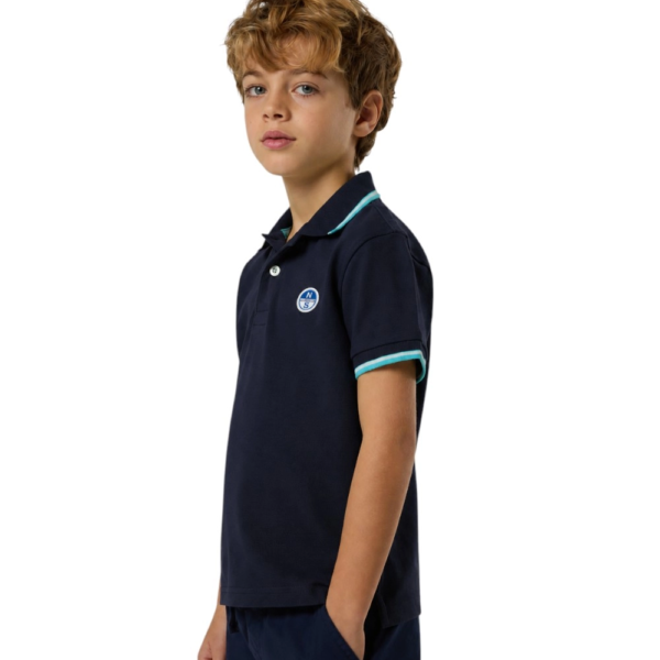 North Sails - Παιδικό Κοντομάνικο Μπλουζάκι Polo Logo Patch 794490-000-0802 Μπλε Ναυτικό 794490-000-0802