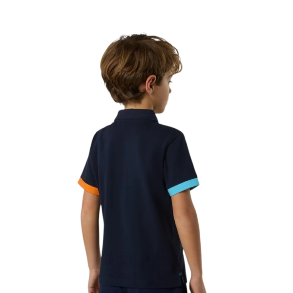 North Sails - Παιδικό Κοντομάνικο Μπλουζάκι Polo Mismatch Cuffs 794491-000-0802 Μπλε Ναυτικό 794491-000-0802